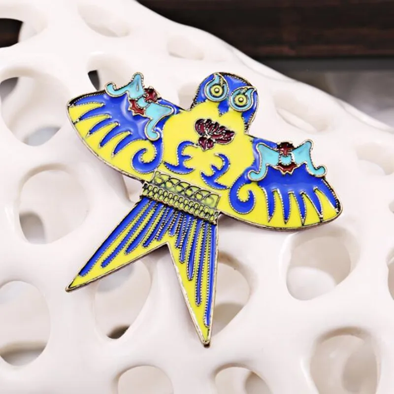Новинка красивая брошь тимли X334 в форме капли глазурь воздушный змей Сова модные