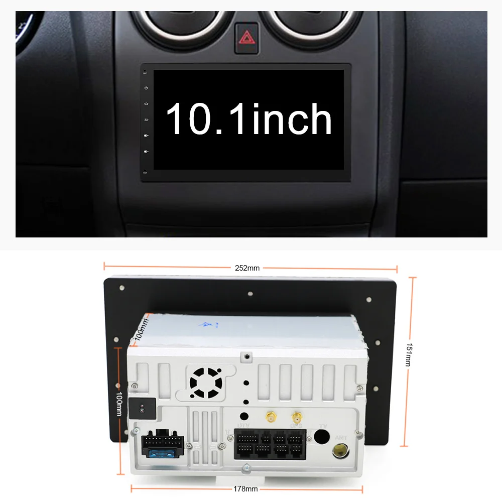 Eunavi 2 Din Android 7 1 2G ram Full-Touch автомобильный ПК планшет двойной din аудио gps Navi стерео