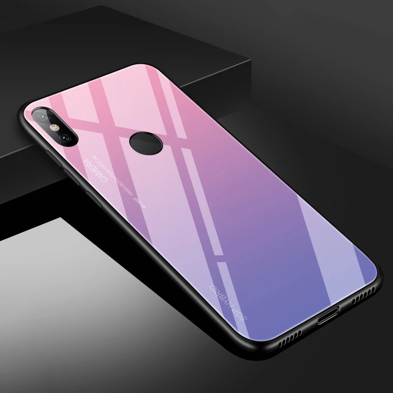 B Чехол из градиентного стекла для xiaomi redmi 6a, для xiaomi redmi Note 7, 6, 5a Pro, 5 plus, K20, s2, note, 4x, x4, стеклянный чехол, чехол для Note7 - Цвет: B