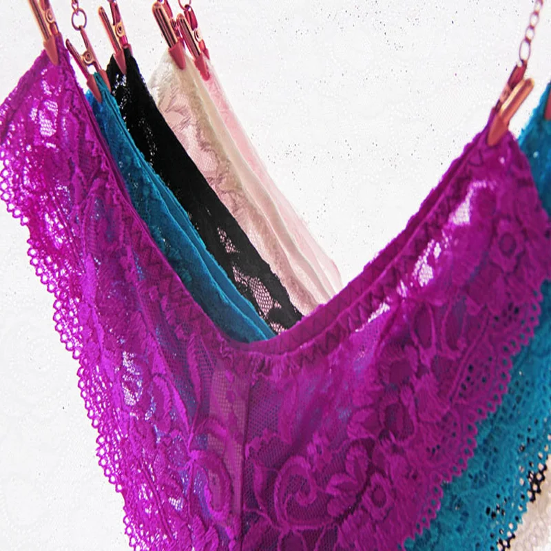 Женские сексуальные кружевные бесшовные трусики ультра тонкие большие размеры |