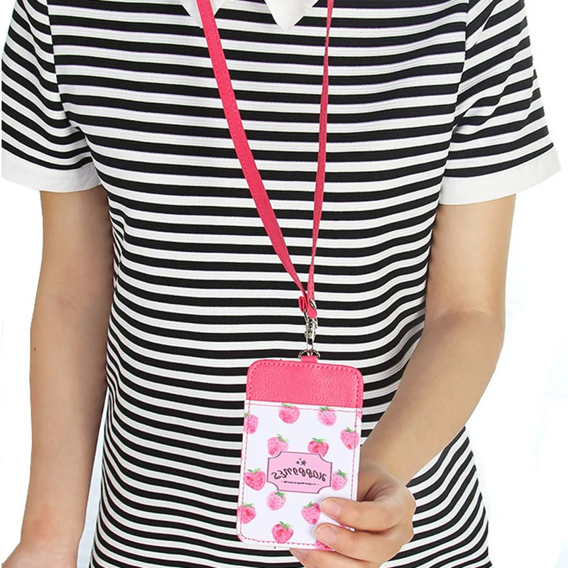 1 шт. цветная сумка для карт из искусственной кожи с фруктами Студенческая карта