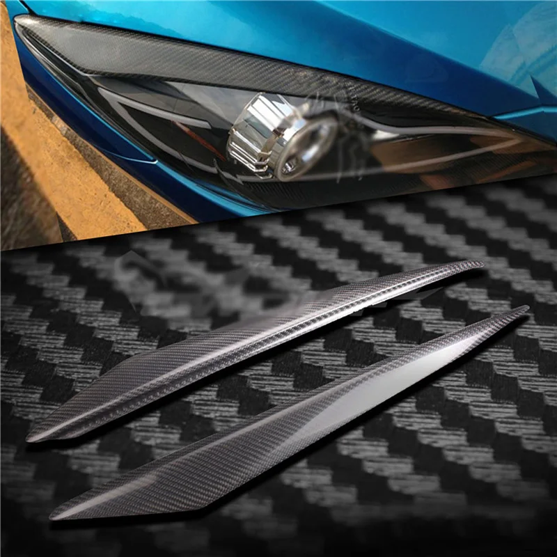 Наклейка для передней фары из углеродного волокна Mazda 3 M3 10 13|Наклейки на