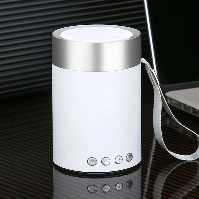 silver Мини светодиодный Bluetooth беспроводной динамик открытый портативный MP3 музыкальный динамик Поддержка TF карты U диск громкой связи для мальчиков и девочек - Цвет: silver