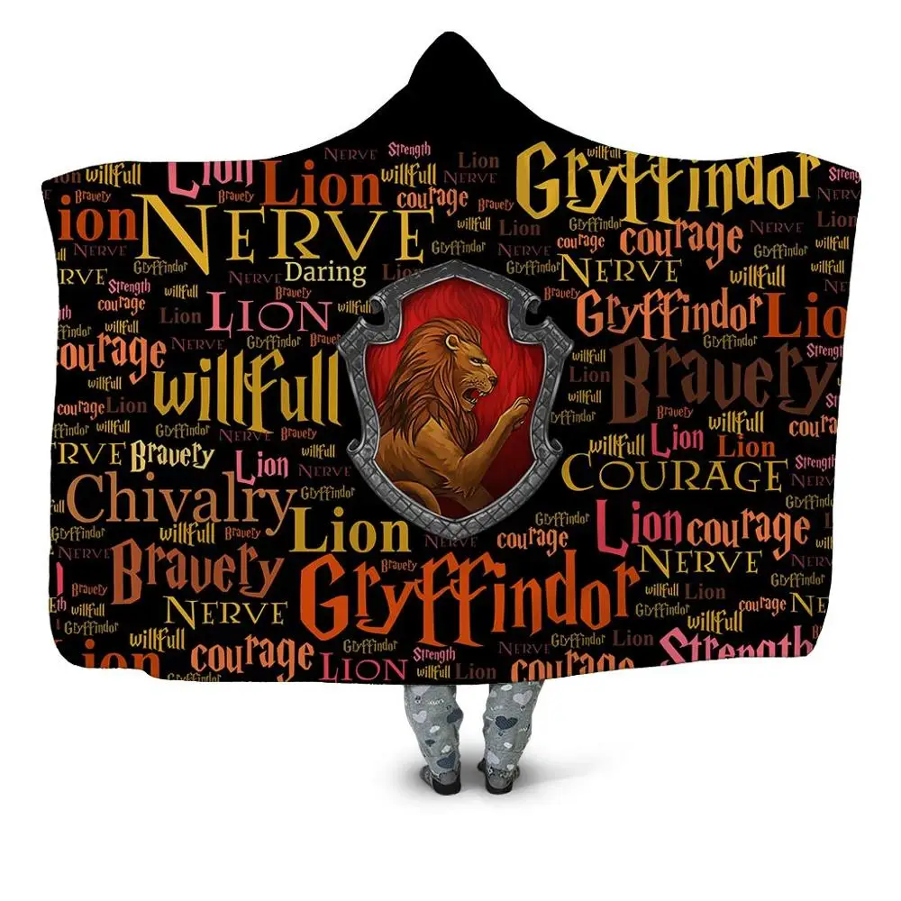 HBKH1298 Hufflepuff, 3D принт, плюшевое, для дома, офиса, текстиль, с капюшоном, одеяло для взрослых и детей, моющееся, теплое, Флисовое одеяло для кровати - Цвет: HBKH1298