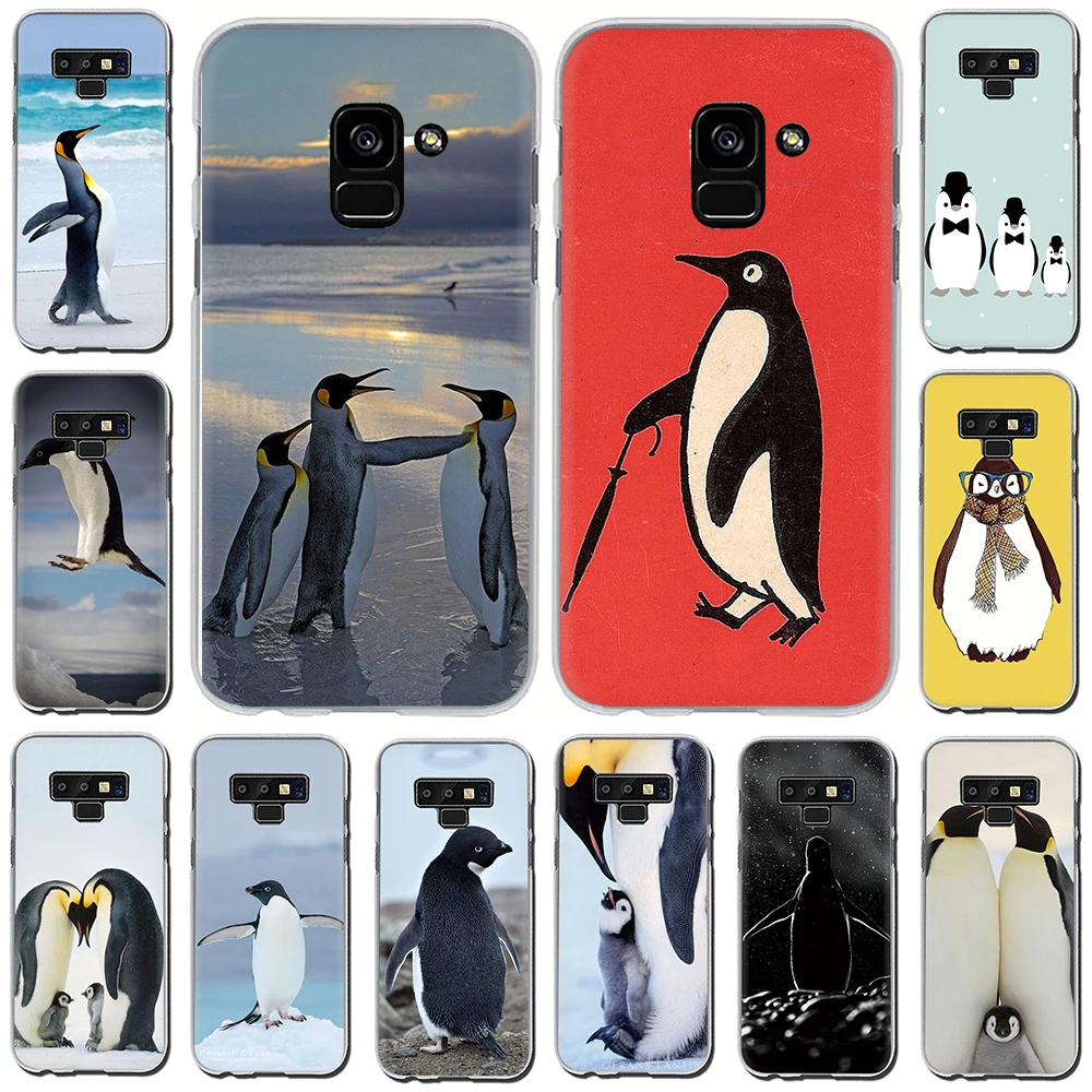 Пингвин жесткий чехол для телефона с рисунком в виде Samsung Галактики A3 A5 2016 2017 A7 A8 A9
