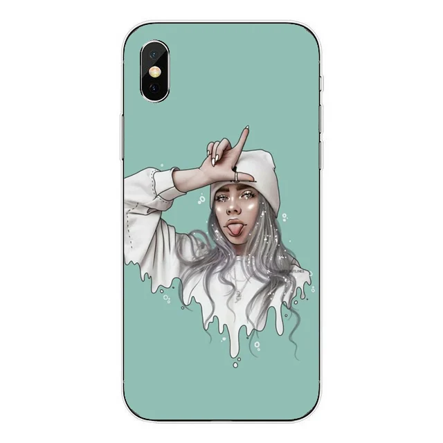 Прекрасный Billie Eilish Khalid Жесткий pc Пластиковый чехол для телефона чехол для iPhone 6 6S 7 8 Plus 5 5S SE X XS MAX XR силиконовый чехол - Цвет: Hard PC Billieeilish