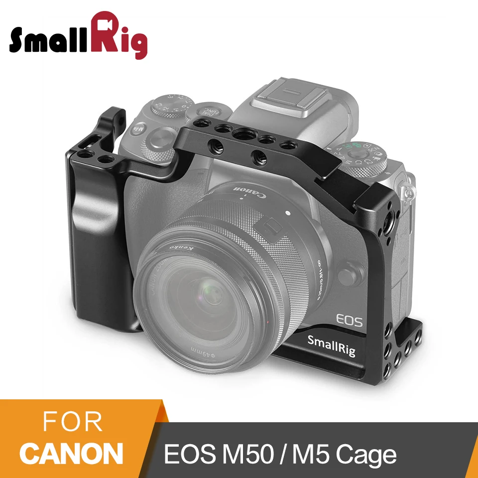 Клетка для камеры SmallRig DSLR для Canon EOS M50/M5 с креплением Nato Rail для холодного башмака для быстрого крепления 2168
