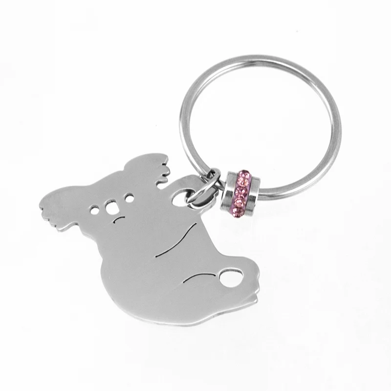 Risul Birth/month stone Koala lucky stones Key chains Stainless steel souvenirs key ring high quality | Украшения и аксессуары