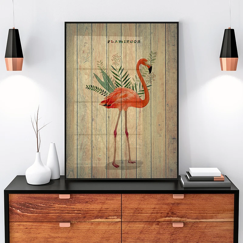 Винтажная картина из древесины холст плакаты и принты кактус настенная живопись