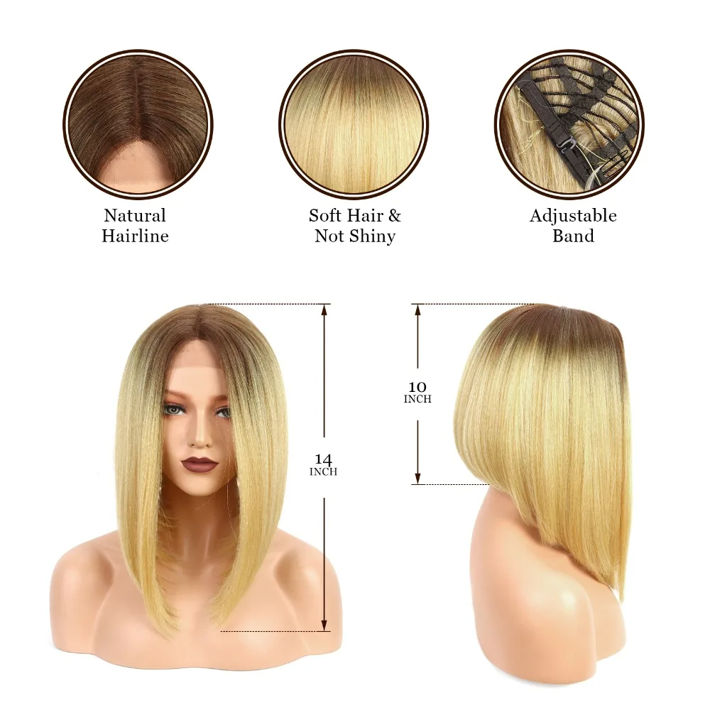 StrongBeauty кружевной передний парик Yaki прямой стрижка Боба термостойкий/средней
