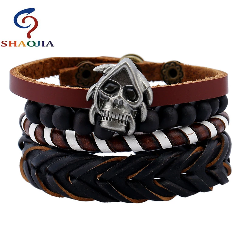 Новинка 2017 мужские ювелирные изделия из бисера кожаный браслет сплава