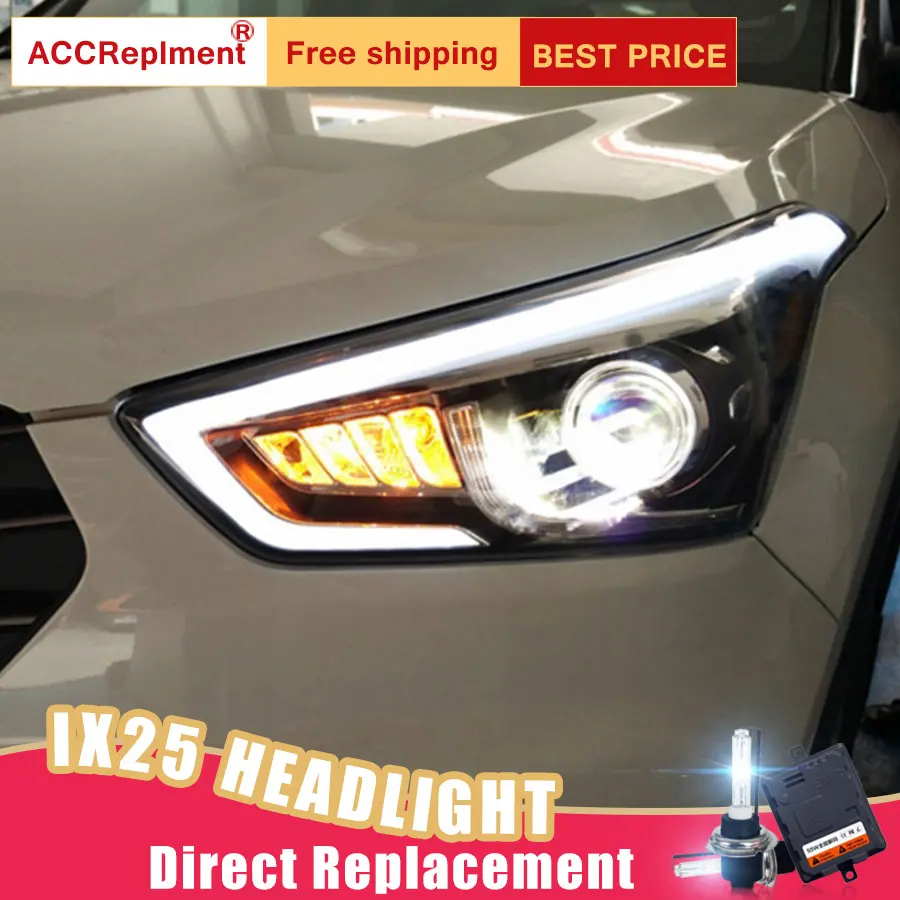 2 шт. светодиодный ные фары для hyundai ix25 2015 now Автомобильные ангельские глазки