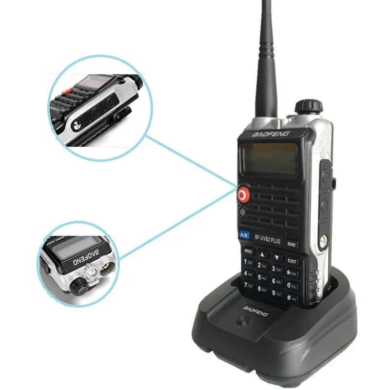 BAOFENG 8 Вт UV B2 PLUS рация 4800 мАч УВЧ УКВ любительский портативный мобильный CB