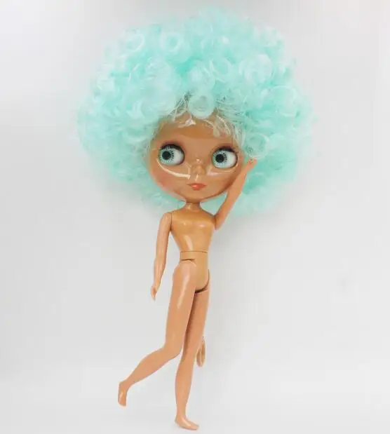 Обнаженная кукла Blyth зеленые короткие вьющиеся волосы | Игрушки и хобби