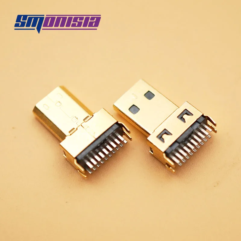10 шт./лот MICRO HDMI-Совместимость 19р с разъемом папа общественного фанера для