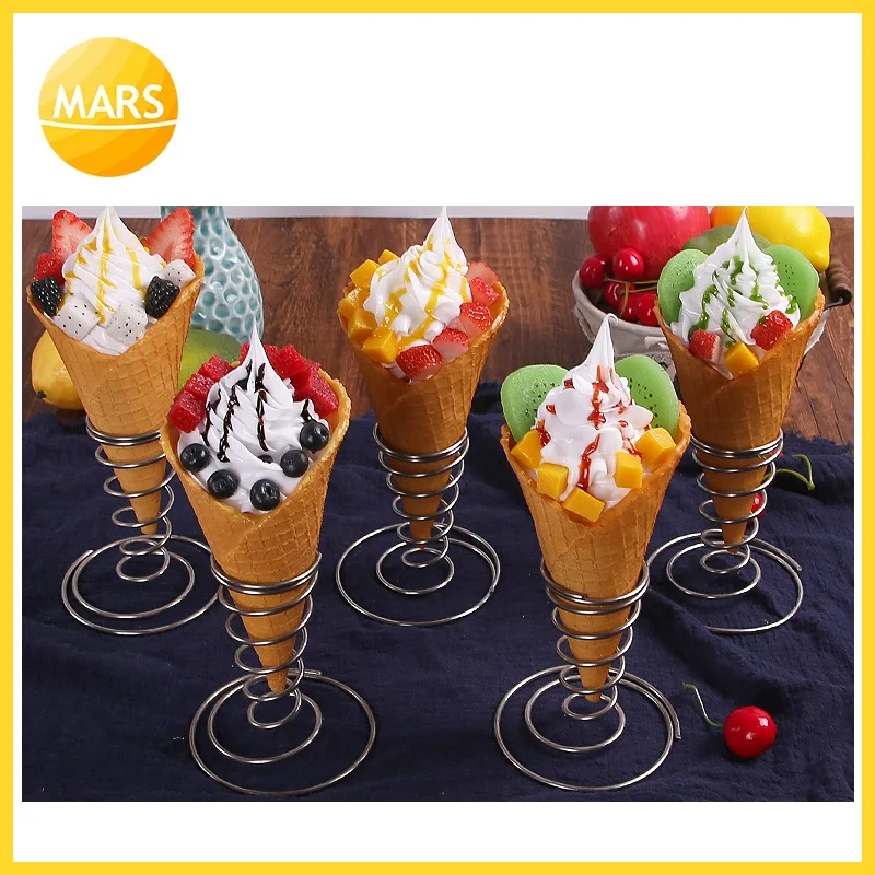 window display fake food model ice cream cone sample snack waffle mould simulation puff mold decoration foods of bar | Бытовая техника
