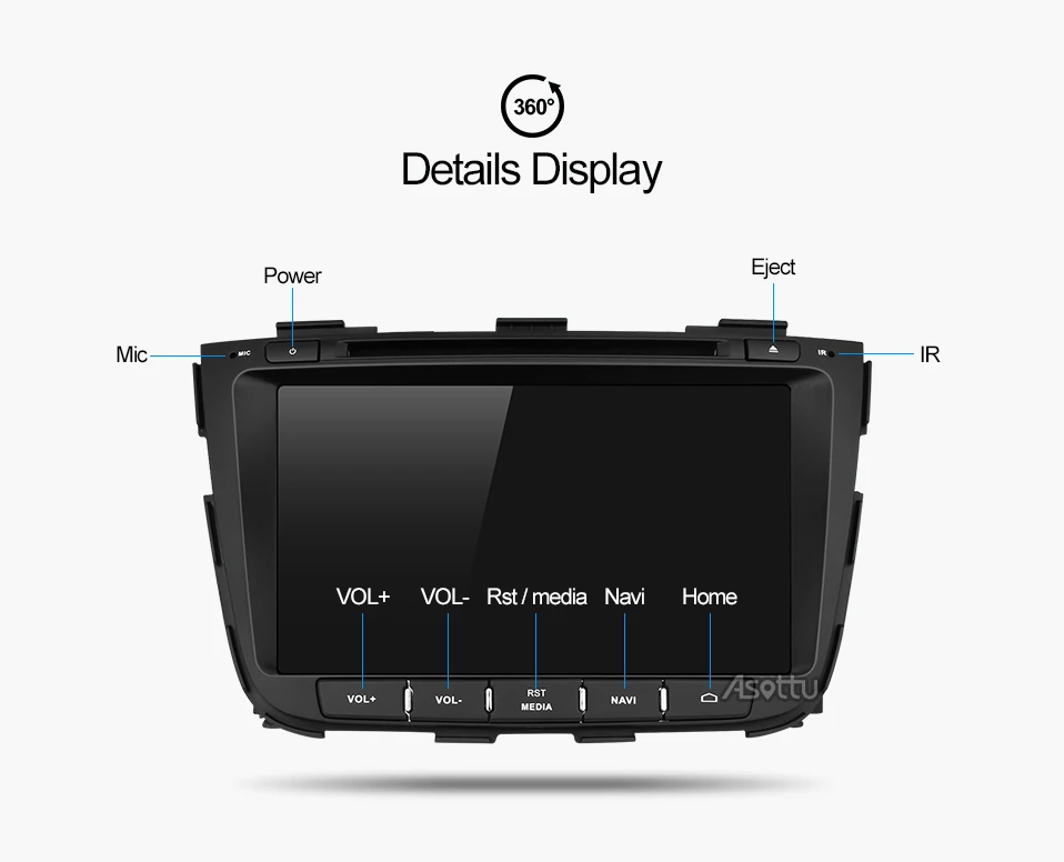 Asottu Z13SLT8060 Android 9,0 Автомобильный gps для kia Sorento 2013 dvd Автомобильный dvd gps плеер 2 din автомобильный стерео плеер gps навигация