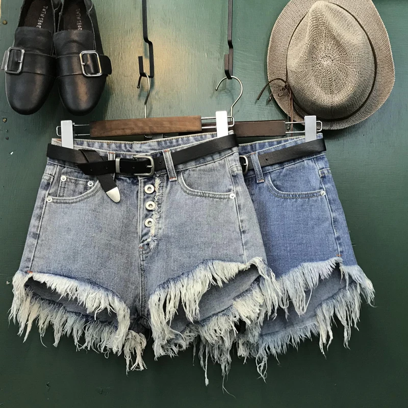 Джинсовые шорты женские 2020 летние новые модные свободные однобортные джинсовые