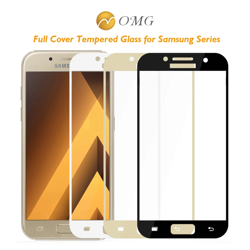 Полноэкранное закаленное стекло для Samsung Galaxy A3 A5 A7 2017 2016 A 320 520 720 Крышка телефона