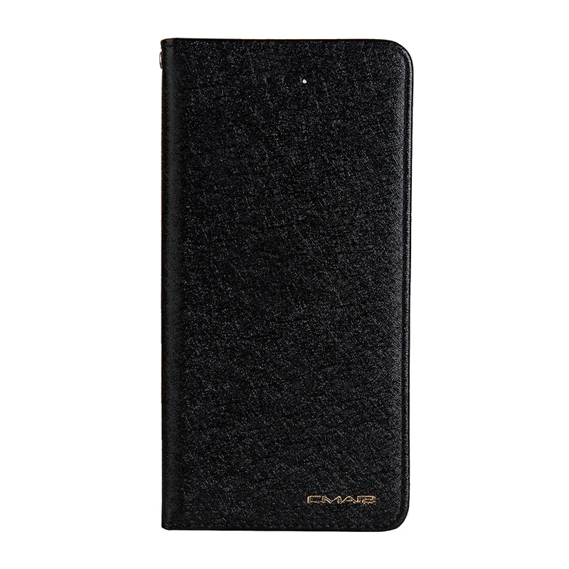 Black CMAI2 для iPhone 6S Чехол кожаный Шелковый Магнитный Флип-Кошелек Чехол PU для iPhone 6 7 8 Plus X XS XR XS MAX чехол с подставкой и карманом для карт - Цвет: Black