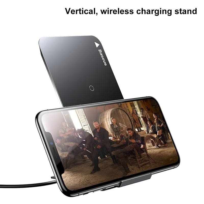 Baseus 10 Вт Беспроводное зарядное устройство для iPhone XS XR X 8 быстрая Беспроводная зарядная площадка для samsung S10 Xiaomi Mi 9 зарядное устройство для мобильного телефона
