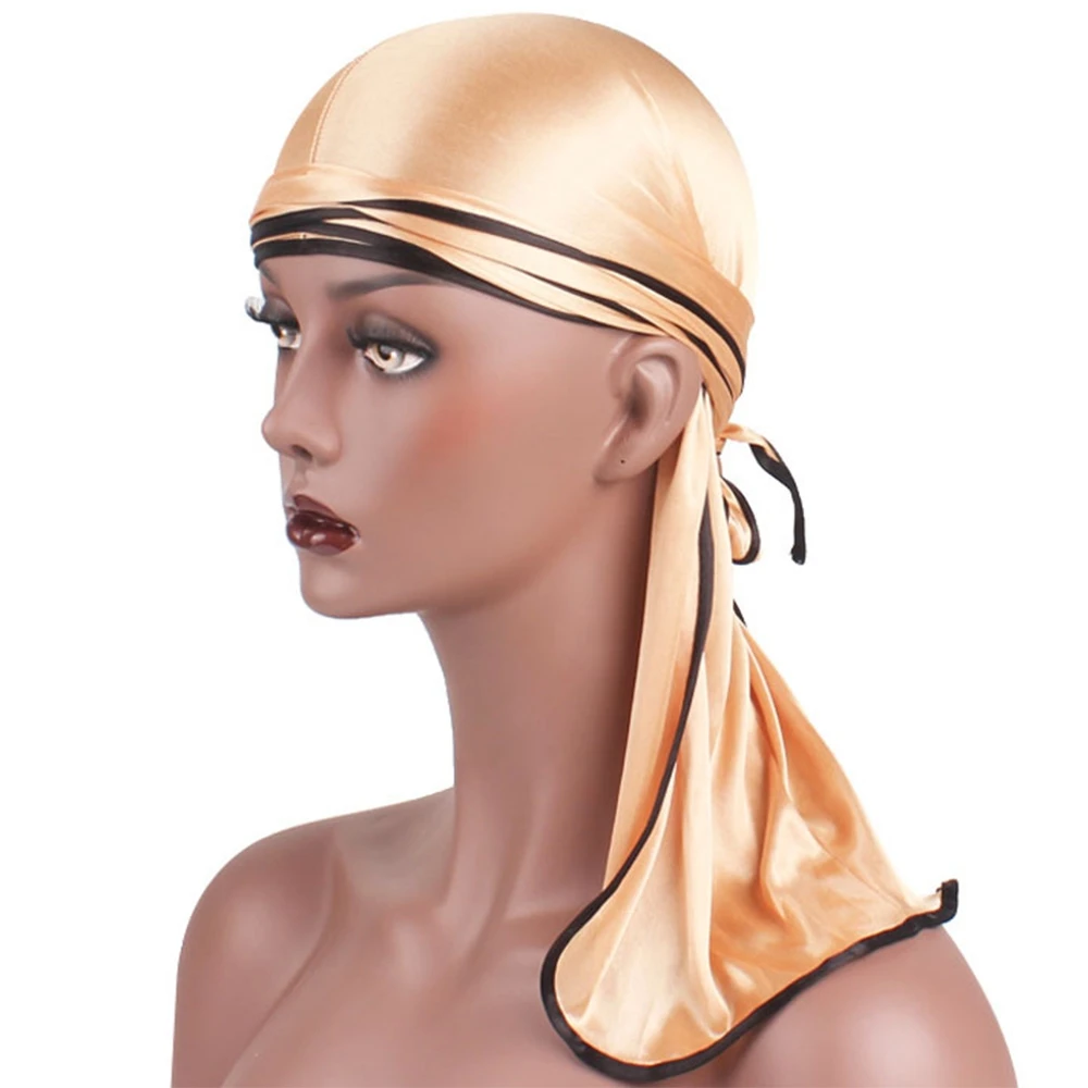 Новая мода Для мужчин шелковистой Durags Байкер Головные уборы череп Кепки бандана