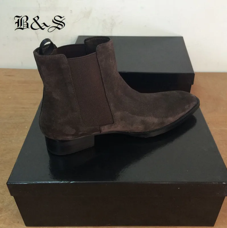 2 Черные и уличные Тонкие Ботинки Челси из натуральной кожи с острым носком удобные качественные ботинки размера плюс 35-47 на танкетке, реальное изображение - Цвет: 2