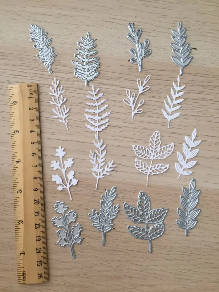 

8pcs/set Leaves Metal Cutting dies Scrapbooking Craft Die Cuts foliage diy album Emboss Decoration Paper art Card make Stencil