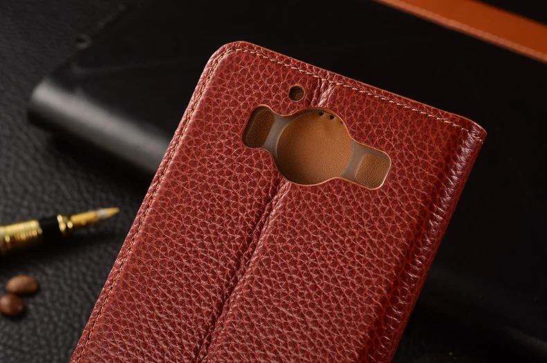 KEZiHOME для Nokia Lumia 950 Чехол Флип из натуральной кожи Мягкая силиконовая задняя крышка для Microsoft Lumia 950