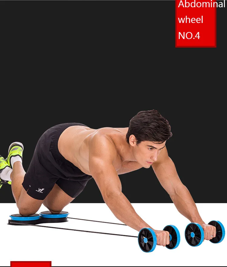 Многофункциональный брюшный ролик Тяговая веревка тренажер для похудения