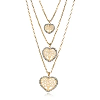 toucheart ins designer gold layered heart necklaces pendants for women charm tree of life jewelry statement necklace sne180034