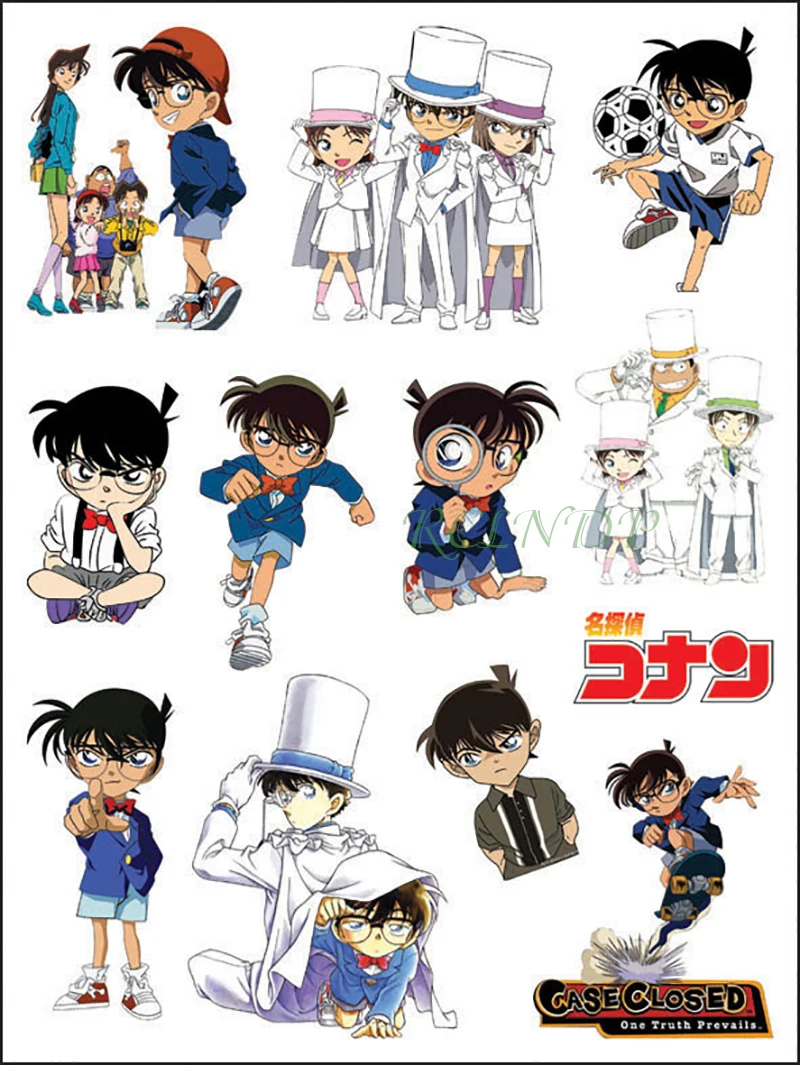 Водостойкие временные тату-наклейки детектив Conan чехол закрытый фальшивый тату