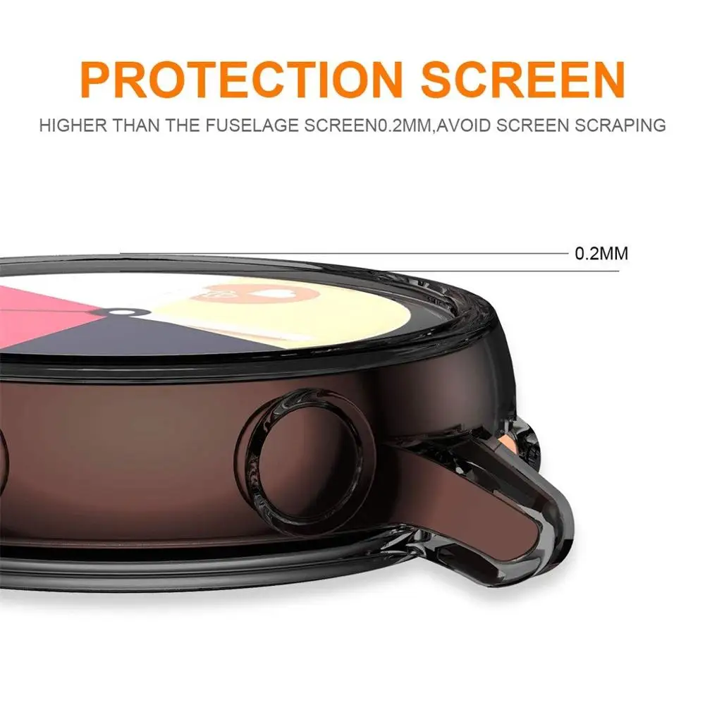 Мягкий прозрачный защитный чехол из ТПУ для Samsung Galaxy Watch Active 40 мм корпус часов с