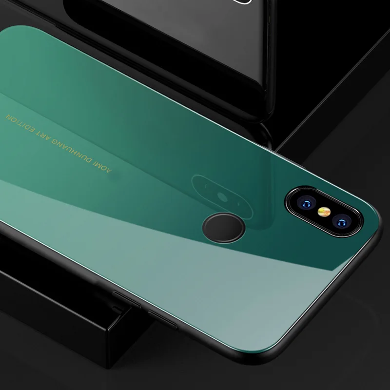 Чехлы для телефонов xiaomi mi mix 2 S чехол из закаленного стекла изумрудного цвета