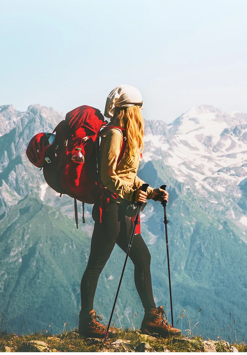 Naturehike сверхлегкий 5 секций складной регулируемый трекинговые палки костыль из углеродного волокна Пеший Туризм палочки NH18D010-Z