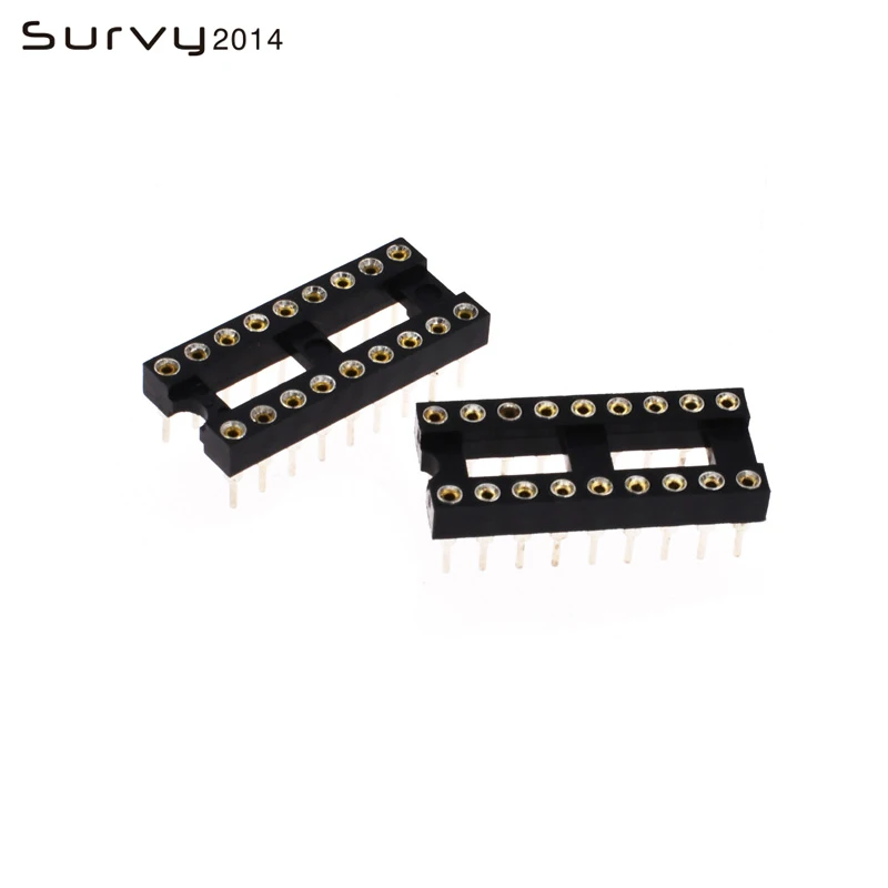 

5/10/20/50PCS IC Socket 18P Pin Round 2.54mm Integrated Circuit Adaptor Solder Type