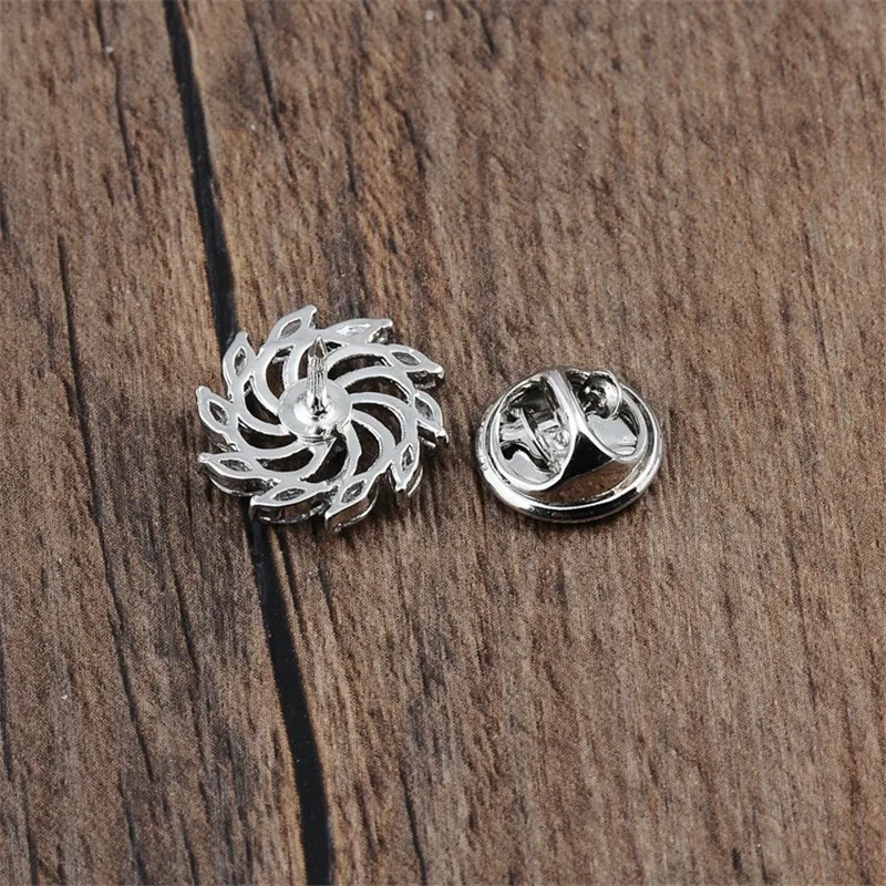 Ретро стиль серебро цветная мельница циркон брошь для мужчин и женщин кардиган