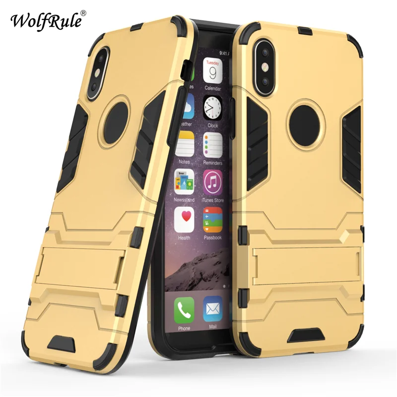 WolfRulesFor Hard Case Apple Iphone X Cover Silicone +Plastic For Holder Stand Funda | Мобильные телефоны и аксессуары