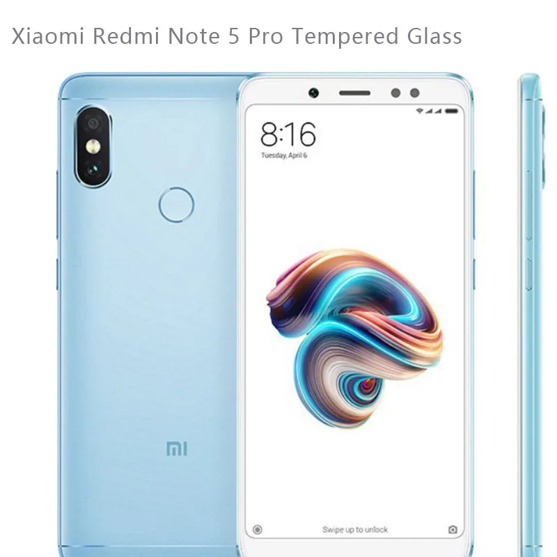 Чехол с полным покрытием для Xiaomi Redmi Note 5 Pro защита экрана из закаленного стекла