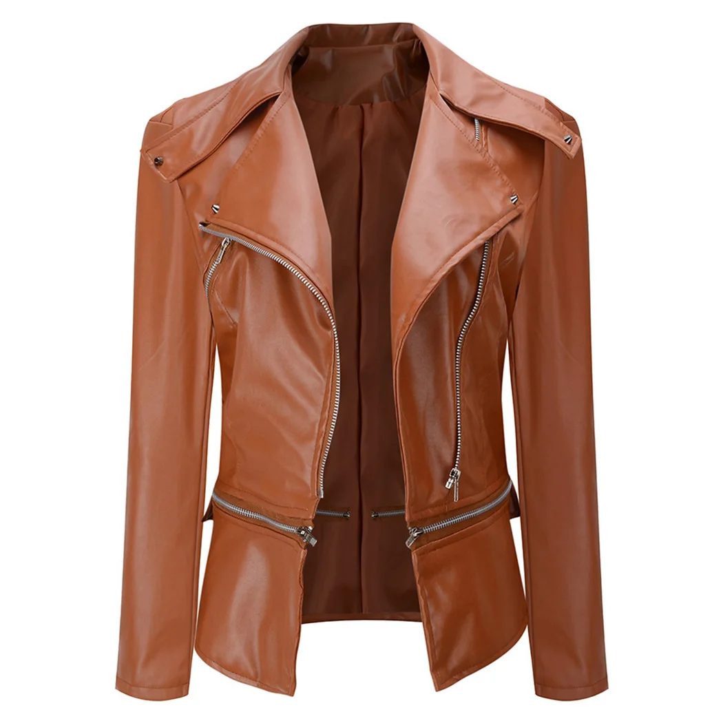 Для женщин искусственная Босоножки из искусственной pu кожи Bomber Coat мотоциклетные