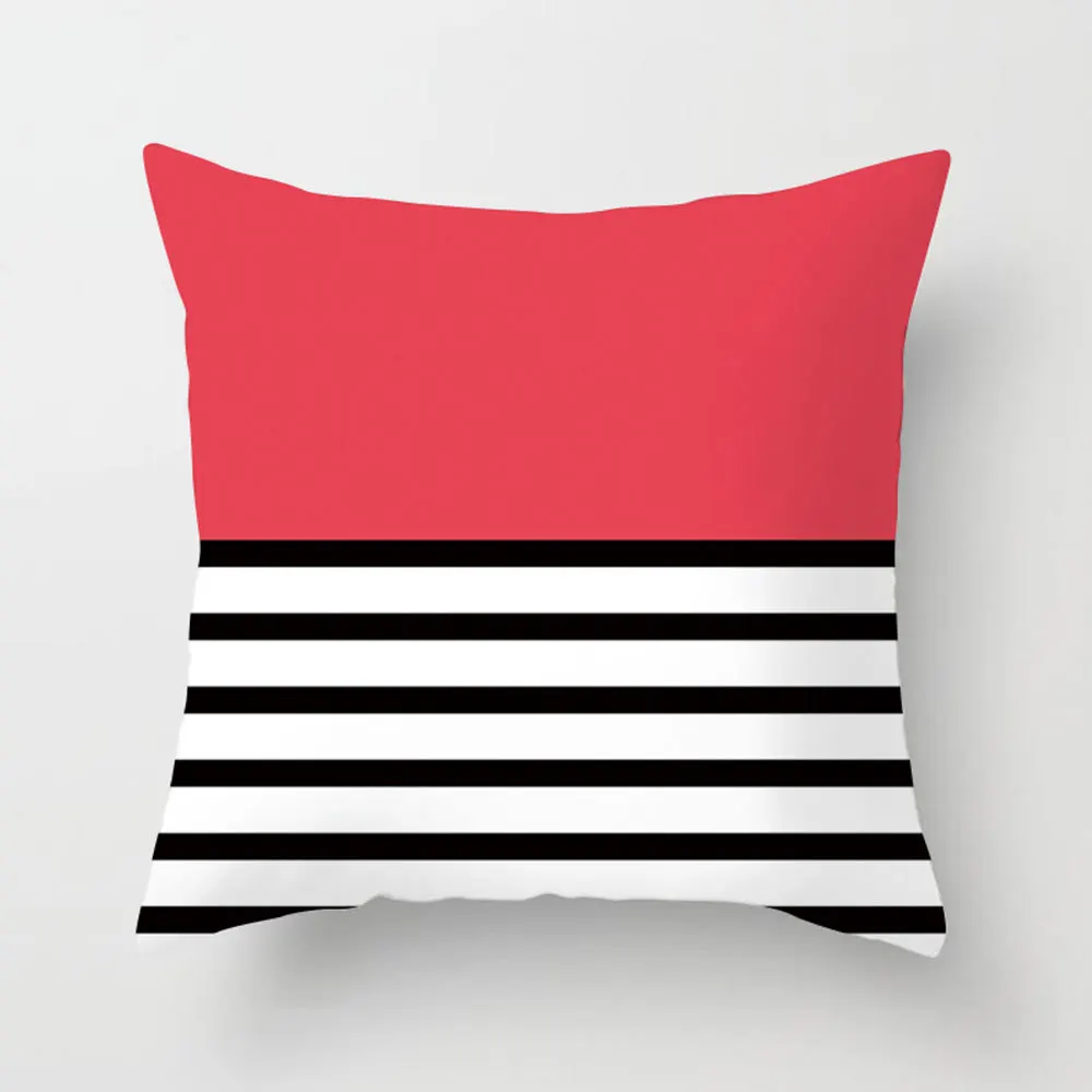 40*40cm Multi-color Pillowcase Geometric Cushion Set Wave Dot Dot Home Sofa Chair Decoration White Lattice Pillowcase