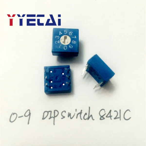 Качество 0 9 поворотный переключатель кодирования DIP 10 передач PCB 8421C