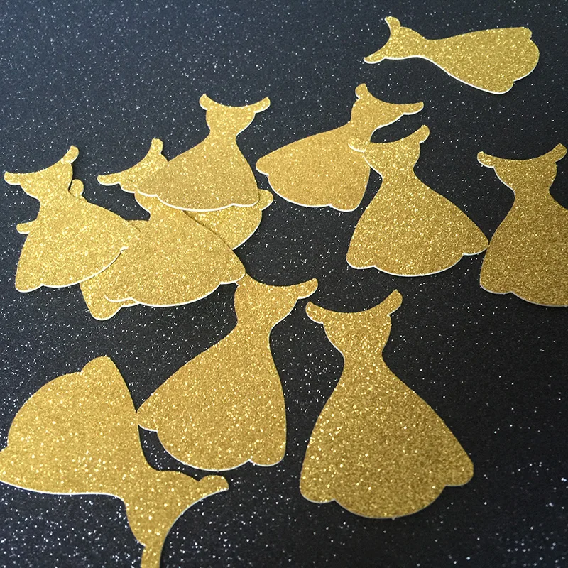 Gold/Silver/Black Glitter Dress Confetti for Bridal Showr Party Decor Anniversary Events Dinner Table Decorations Supplies | Дом и сад