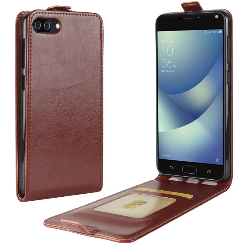 Роскошный чехол BYHeYang для ASUS ZenFone 4 Max ZC520KL, чехол 5,2 дюйма, флип-Кошелек из искусственной кожи чехол для Asus ZenFone 4 Max чехол(zc520kl - Цвет: brown