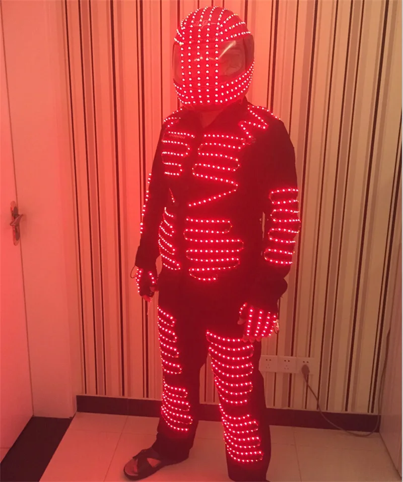 Лидер продаж мигающий светящийся светодиодный светильник робот костюм Kryoman