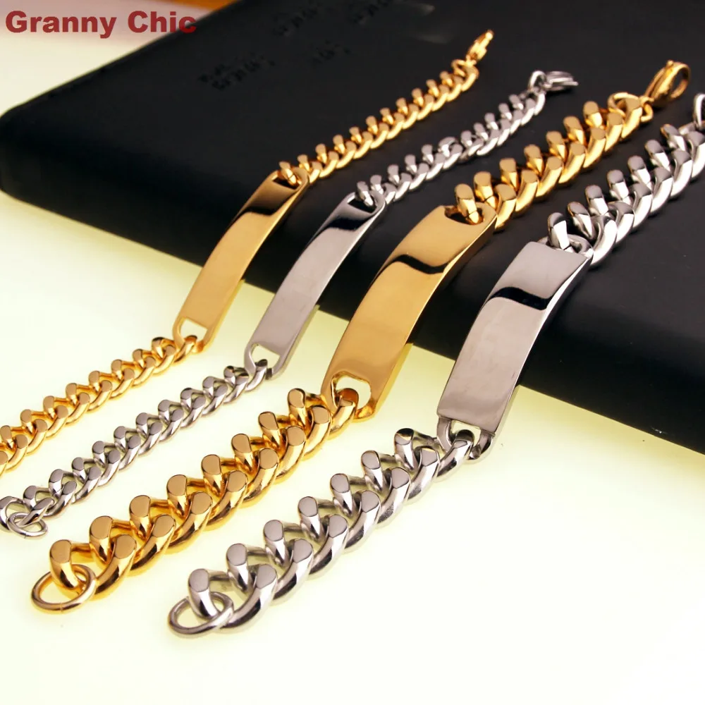 Браслет цепь из нержавеющей стали 10 мм/15 мм|chain bracelet|bracelet fashionfashion bracelet |