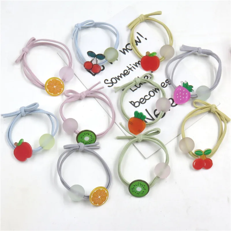 1 шт. милые фруктовые шарики эластичные резинки для волос женщин Детские