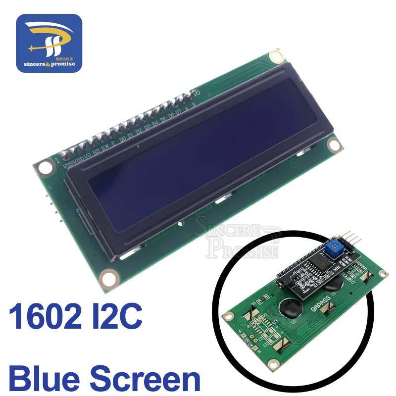 1602 I2C Blue ЖК-дисплей 1602 2004 12864 PCF8574T PCF8574 IIC/2c Интерфейс адаптер пластина 5 В синий/желто-зеленый экран для Arduino - Цвет: 1602 I2C Blue