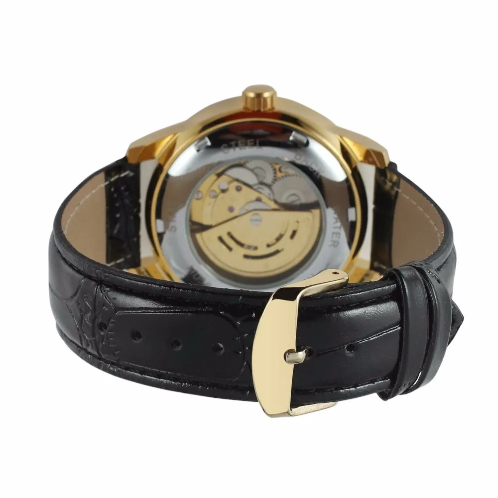 Бронзовый тон циферблат Ретро дизайн Римский номер дисплей Золотой механизм