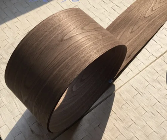 2Pieces 2.5Metes Width:18cm Thickness:0.5mm Solid Wood Veneer Loudspeaker Kin